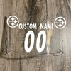 Pittsburgh Steelers Custom Name & Number Full Size Football Helmet Visor Shield Clear w/ Clips - White