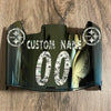 Pittsburgh Steelers Custom Name & Number Full Size Football Helmet Visor Shield Gold Iridium Mirror w/ Clips - Money Print
