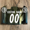 Pittsburgh Steelers Custom Name & Number Full Size Football Helmet Visor Shield Gold Iridium Mirror w/ Clips - White