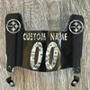 Pittsburgh Steelers Custom Name & Number Mini Football Helmet Visor Shield Black Dark Tint w/ Clips - Money Print