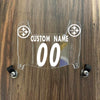 Pittsburgh Steelers Custom Name & Number Mini Football Helmet Visor Shield Clear w/ Clips - White