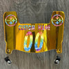 Pittsburgh Steelers Custom Name & Number Mini Football Helmet Visor Shield Gold Chrome Mirror w/ Clips - Crucial Catch