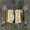 Pittsburgh Steelers Custom Name & Number Mini Football Helmet Visor Shield Silver Chrome Mirror w/ Clips - Money Print