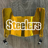 Pittsburgh Steelers Mini Football Helmet Visor Shield Gold Chrome Mirror w/ Clips