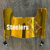 Pittsburgh Steelers Mini Football Helmet Visor Shield Gold Chrome Mirror w/ Clips