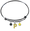 Pittsburgh Pirates Black MLB Expandable Wire Bangle Charm Bracelet
