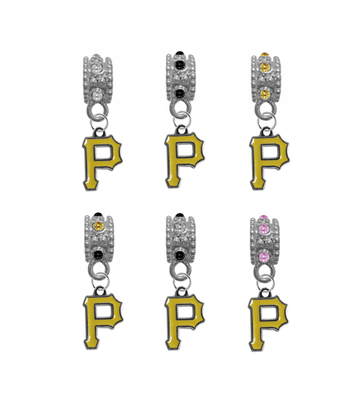 Pittsburgh Pirates MLB Baseball Crystal Rhinestone European Bracelet Charm