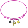 Pittsburgh Pirates Pink MLB Expandable Wire Bangle Charm Bracelet