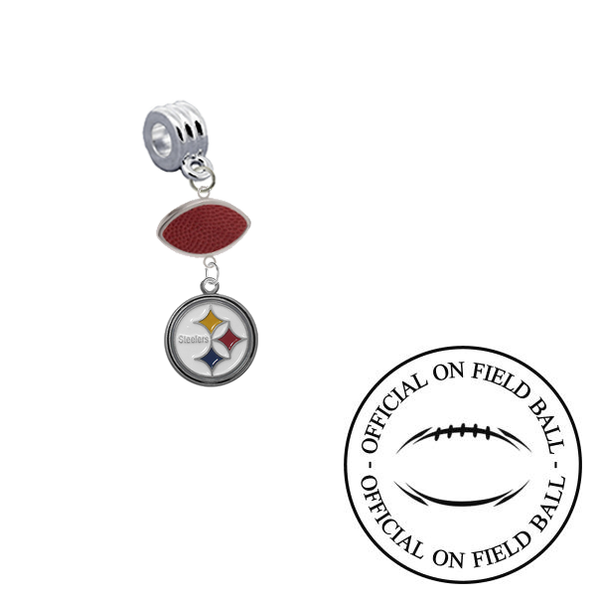 Pittsburgh Steelers On Field Football Universal European Bracelet Charm (Pandora Compatible)
