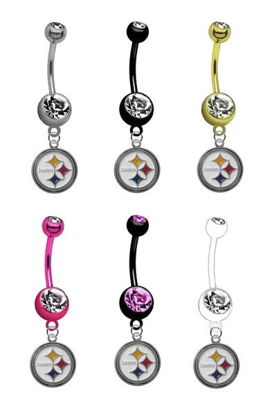 Pittsburgh Steelers NFL Football Belly Button Navel Ring - Pick Your Color