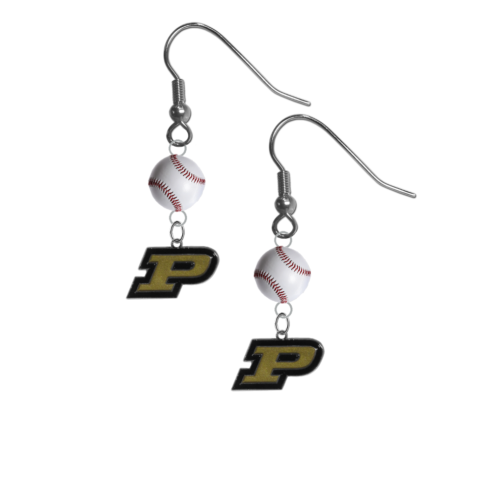 Purdue Boilermakers NCAA Baseball Dangle Earrings
