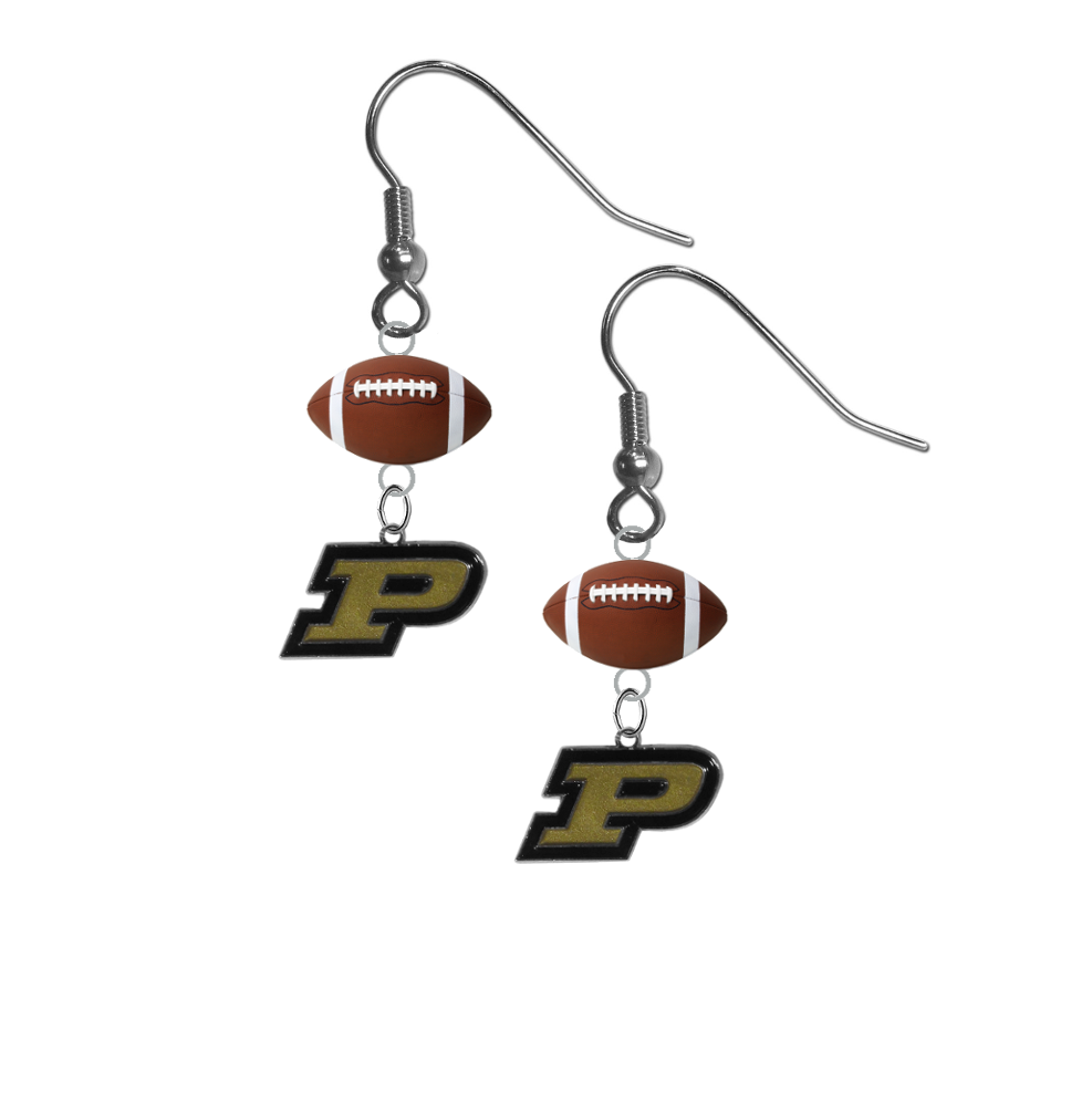 Purdue Boilermakers NCAA Football Dangle Earrings