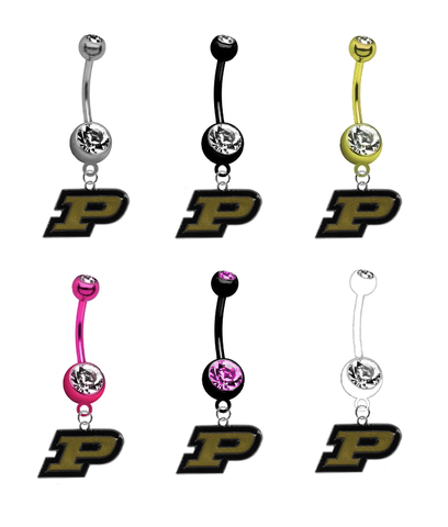 Purdue Boilermakers NCAA College Belly Button Navel Ring - Pick Your Color