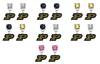 Purdue Boilermakers NCAA Swarovski Crystal Stud Rhinestone Earrings