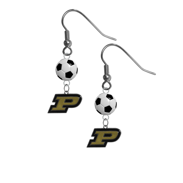 Purdue Boilermakers NCAA Soccer Dangle Earrings