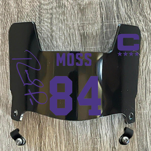 Minnesota Vikings Randy Moss Mini Football Helmet Visor Shield Black Dark Tint w/ Clips