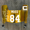 Minnesota Vikings Randy Moss Mini Football Helmet Visor Shield Gold Chrome Mirror w/ Clips