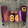Minnesota Vikings Randy Moss Mini Football Helmet Visor Shield Purple Chrome Mirror w/ Clips