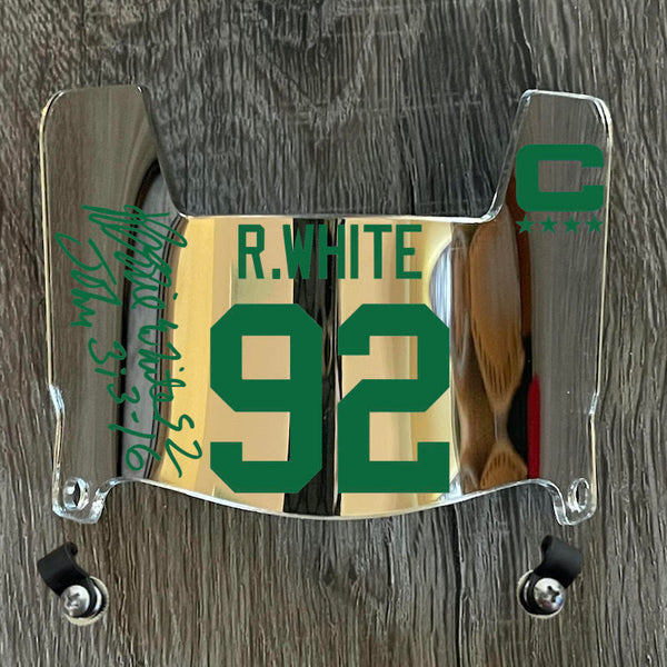 Philadelphia Eagles Reggie White Mini Football Helmet Visor Shield Silver Chrome Mirror w/ Clips - PICK COLOR