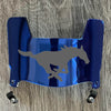 SMU Southern Methodist Mustangs Mini Football Helmet Visor Shield Blue Chrome Mirror w/ Clips