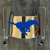 SMU Southern Methodist Mustangs Mini Football Helmet Visor Shield Silver Chrome Mirror w/ Clips