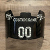 San Francisco 49ers Custom Name & Number Full Size Football Helmet Visor Shield Black Dark Tint w/ Clips - Money Print