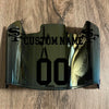 San Francisco 49ers Custom Name & Number Full Size Football Helmet Visor Shield Gold Iridium Mirror w/ Clips - Black