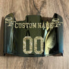 San Francisco 49ers Custom Name & Number Full Size Football Helmet Visor Shield Gold Iridium Mirror w/ Clips - Camo