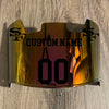 San Francisco 49ers Custom Name & Number Full Size Football Helmet Visor Shield Red Iridium Mirror w/ Clips - Black