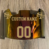 San Francisco 49ers Custom Name & Number Full Size Football Helmet Visor Shield Red Iridium Mirror w/ Clips - Gold