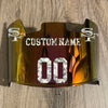 San Francisco 49ers Custom Name & Number Full Size Football Helmet Visor Shield Red Iridium Mirror w/ Clips - Money Print