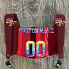 San Francisco 49ers Custom Name & Number Mini Football Helmet Visor Shield Red Chrome Mirror w/ Clips - Crucial Catch