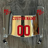 San Francisco 49ers Custom Name & Number Mini Football Helmet Visor Shield Silver Chrome Mirror w/ Clips - Red