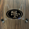 San Francisco 49ers Mini Football Helmet Visor Shield Clear w/ Clips