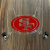 San Francisco 49ers Mini Football Helmet Visor Shield Clear w/ Clips
