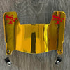 San Francisco 49ers Mini Football Helmet Visor Shield Gold Chrome Mirror w/ Clips