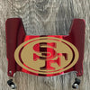 San Francisco 49ers Mini Football Helmet Visor Shield Red Chrome Mirror w/ Clips