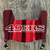 San Francisco 49ers Mini Football Helmet Visor Shield Red Chrome Mirror w/ Clips