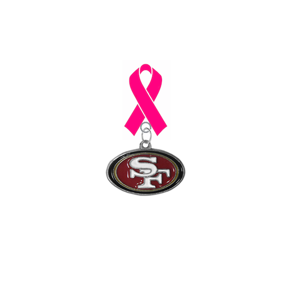 San Francisco 49ers NFL Breast Cancer Awareness / Mothers Day Pink Ribbon Lapel PinSan Francisco 49ers NFL Breast Cancer Awareness / Mothers Day Pink Ribbon Lapel Pin