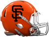 San Francisco Giants Custom Concept Orange Mini Riddell Speed Football Helmet