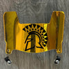 San Jose State Spartans Mini Football Helmet Visor Shield Gold Chrome Mirror w/ Clips