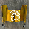 San Jose State Spartans Mini Football Helmet Visor Shield Gold Chrome Mirror w/ Clips