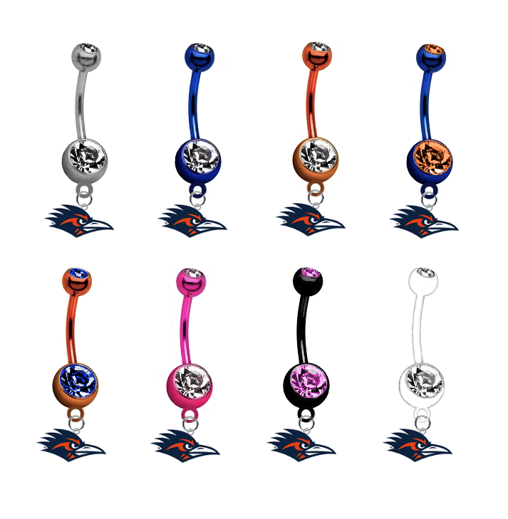 Texas San Antonio Roadrunners NCAA College Belly Button Navel Ring - Pick Your Color