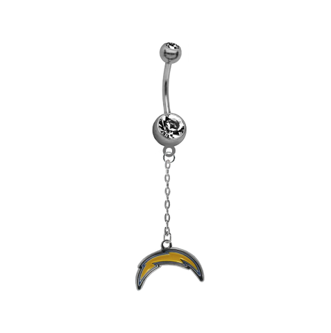 Los Angeles Chargers Chain NFL Football Belly Button Navel Ring