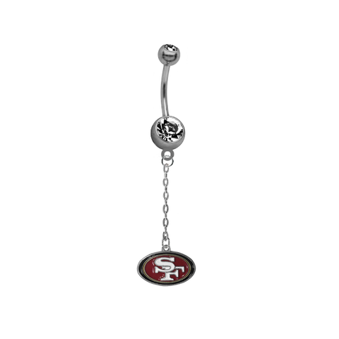 San Francisco 49ers Chain NFL Football Belly Button Navel Ring