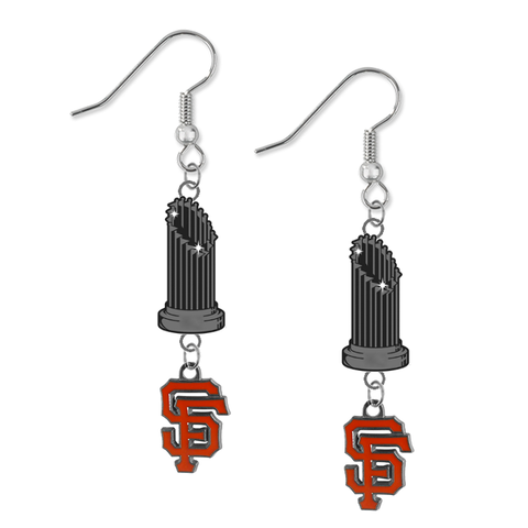 San Francisco Giants MLB World Series Trophy Dangle Earrings