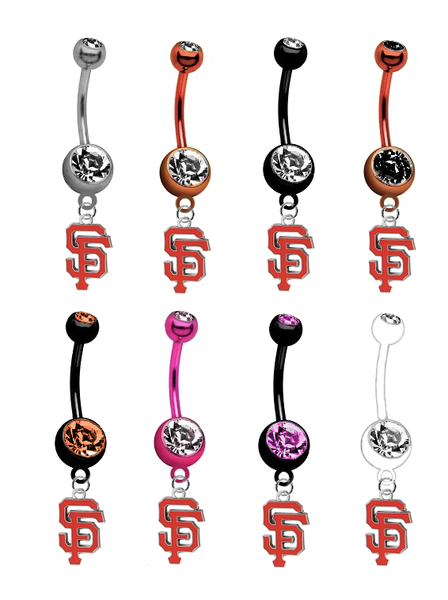 San Francisco Giants MLB Baseball Belly Button Navel Ring - Pick Your Color