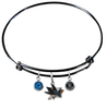 San Jose Sharks Color Edition BLACK Expandable Wire Bangle Charm Bracelet