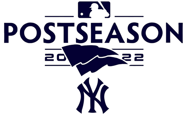 New York Yankees MLB 2022 Postseason Navy Blue Vinyl Decal