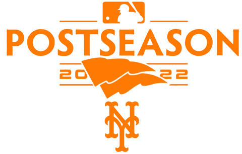 New York Mets MLB 2022 Postseason Orange Vinyl Decal PICK SIZE